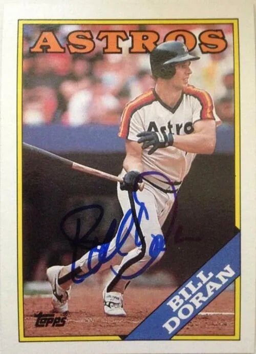 Bill Doran Signed 1988 Topps Baseball Card - Houston Astros