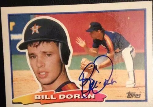 Bill Doran Signed 1988 Topps Big Baseball Card - Houston Astros