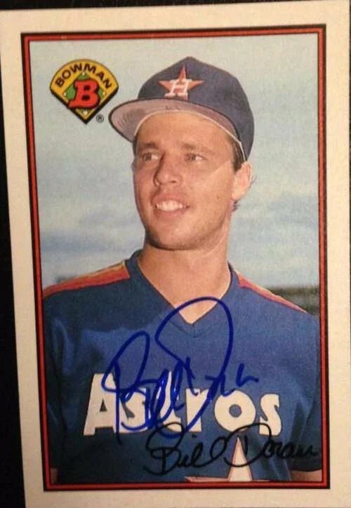 Bill Doran Signed 1989 Bowman Baseball Card - Houston Astros