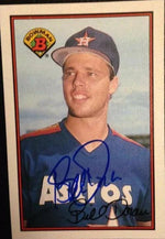 Bill Doran Signed 1989 Bowman Baseball Card - Houston Astros