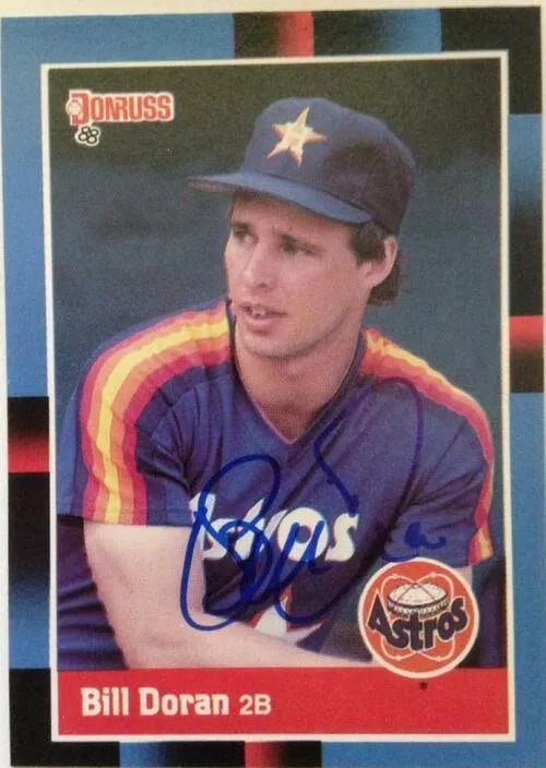 Bill Doran Signed 1989 Donruss Baseball Card - Houston Astros