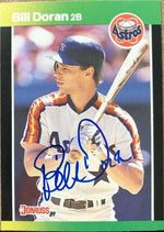 Bill Doran Signed 1989 Donruss Baseball's Best Baseball Card - Houston Astros - PastPros