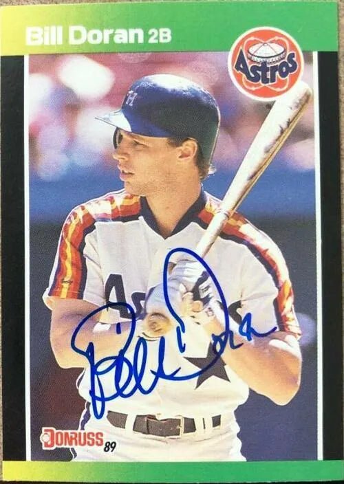Bill Doran Signed 1989 Donruss Baseball's Best Baseball Card - Houston Astros