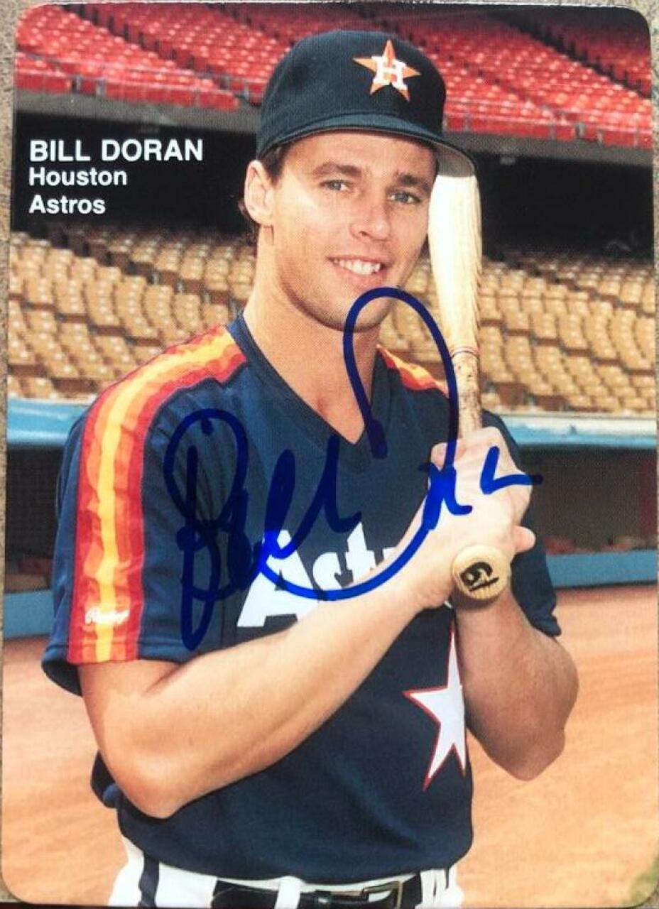Bill Doran Signed 1989 Mother's Cookies Baseball Card - Houston Astros - PastPros
