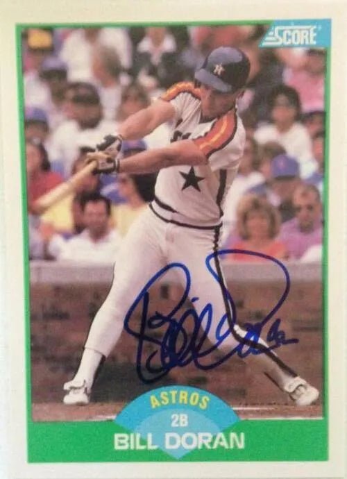 Bill Doran Signed 1989 Score Baseball Card - Houston Astros