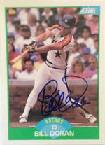 Bill Doran Signed 1989 Score Baseball Card - Houston Astros