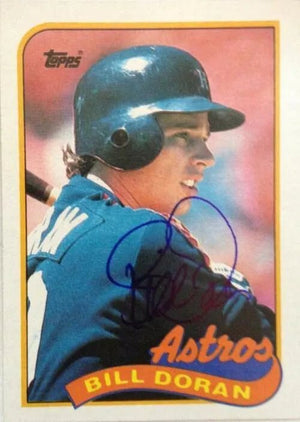 Bill Doran Signed 1989 Topps Baseball Card - Houston Astros