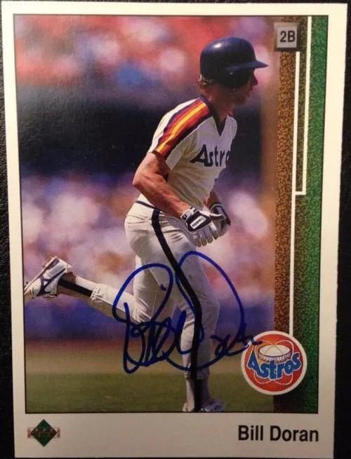 Bill Doran Signed 1989 Upper Deck Baseball Card - Houston Astros