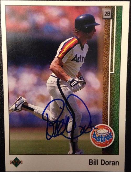 Bill Doran Signed 1989 Upper Deck Baseball Card - Houston Astros - PastPros