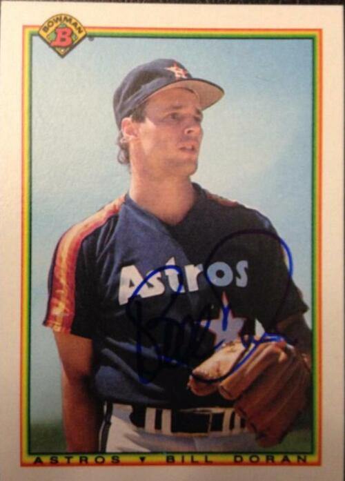 Bill Doran Signed 1990 Bowman Baseball Card - Houston Astros - PastPros