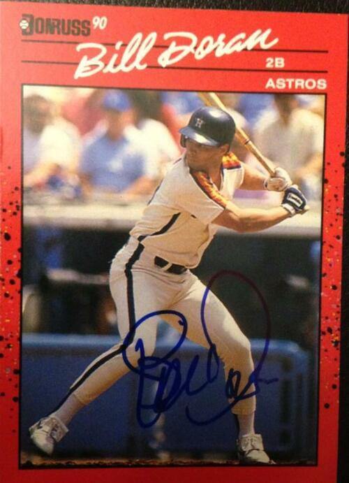 Bill Doran Signed 1990 Donruss Baseball Card - Houston Astros - PastPros
