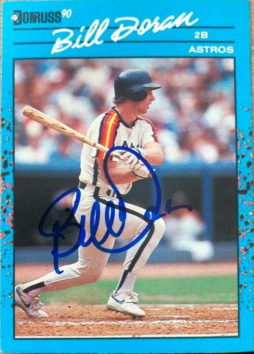 Bill Doran Signed 1990 Donruss Baseball's Best Baseball Card - Houston Astros - PastPros