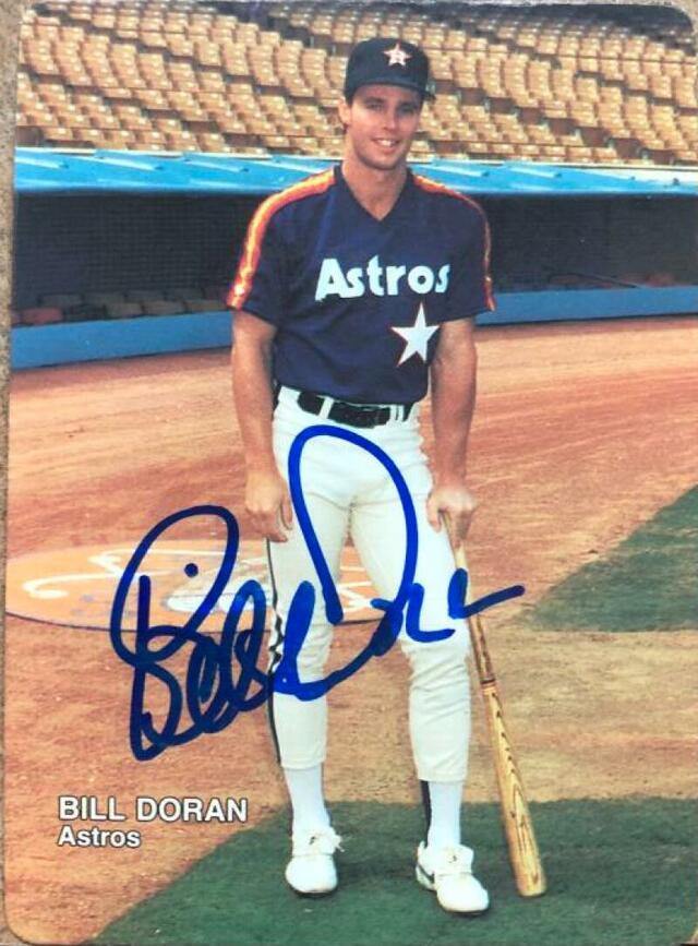 Bill Doran Signed 1990 Mother's Cookies Baseball Card - Houston Astros - PastPros