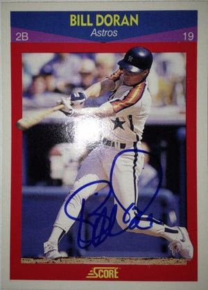 Bill Doran Signed 1990 Score Super Stars Baseball Card - Houston Astros - PastPros