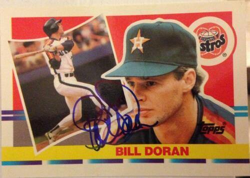 Bill Doran Signed 1990 Topps Big Baseball Card - Houston Astros - PastPros