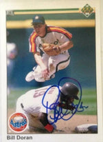 Bill Doran Signed 1990 Upper Deck Baseball Card - Houston Astros