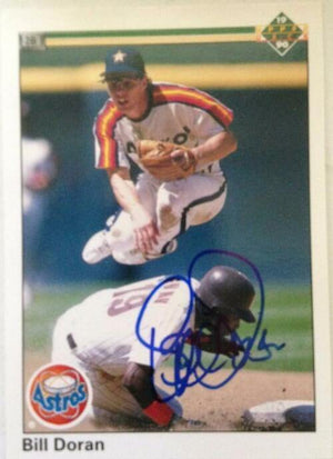 Bill Doran Signed 1990 Upper Deck Baseball Card - Houston Astros - PastPros