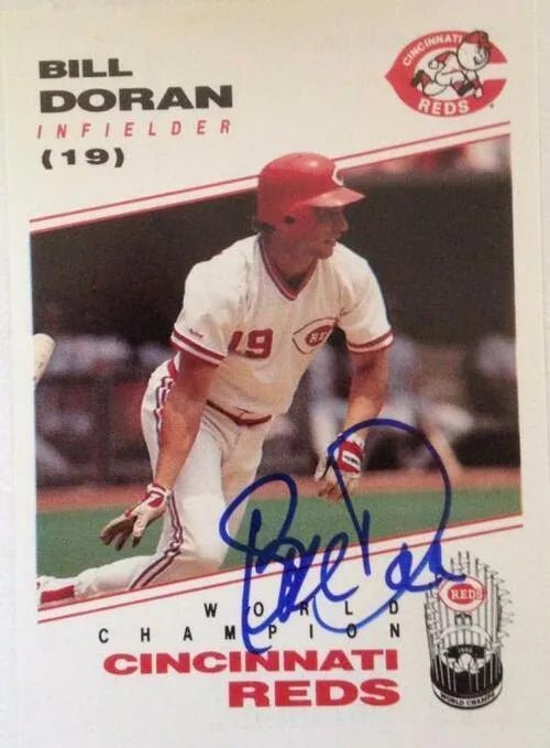 Bill Doran Signed 1991 Kahn's Baseball Card - Cincinnati Reds