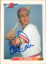Bill Doran Signed 1992 Bowman Baseball Card - Cincinnati Reds - PastPros