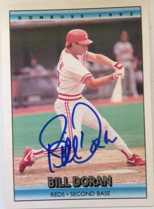 Bill Doran Signed 1992 Donruss Baseball Card - Cincinnati Reds - PastPros