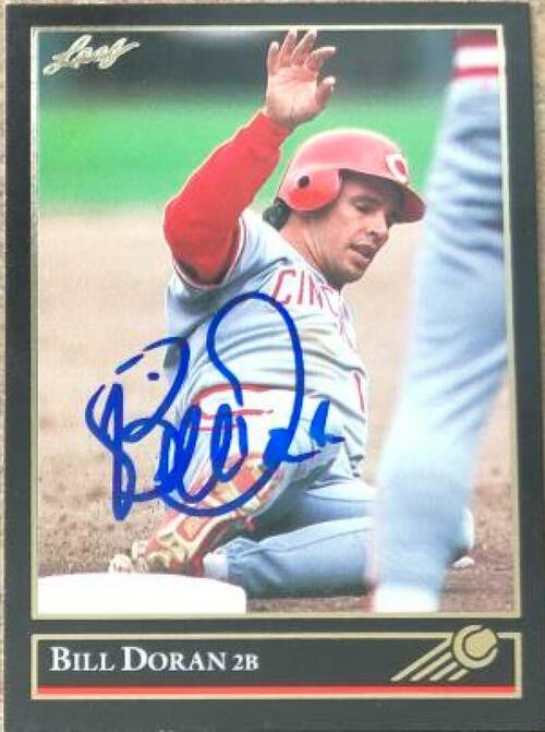 Bill Doran Signed 1992 Leaf Gold Baseball Card - Cincinnati Reds - PastPros