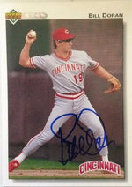 Bill Doran Signed 1992 Upper Deck Baseball Card - Cincinnati Reds