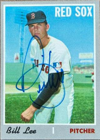 Bill Lee Signed 1970 Topps Baseball Card - Boston Red Sox - PastPros