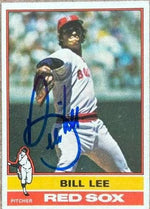 Bill Lee Signed 1976 Topps Baseball Card - Boston Red Sox