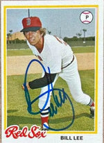 Bill Lee Signed 1978 Topps Baseball Card - Boston Red Sox