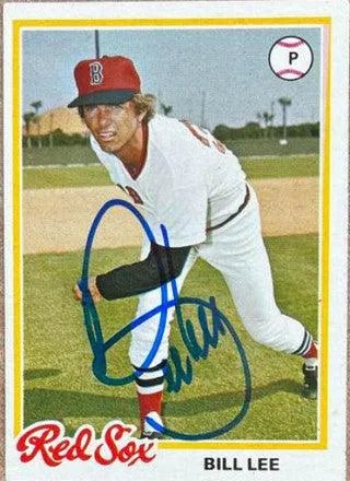 Bill Lee Signed 1978 Topps Baseball Card - Boston Red Sox