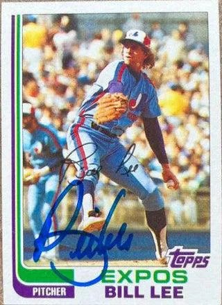 Bill Lee Signed 1982 Topps Baseball Card - Montreal Expos