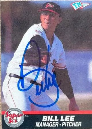 Bill Lee Signed 1989-90 T&M Senior League Baseball Card
