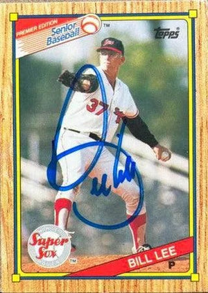 Bill Lee Signed 1989 Topps Senior League Baseball Card