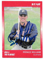 Bill Masse Signed 1990 Star Baseball Card - Prince William Cannons - PastPros