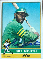 Bill North Signed 1976 Topps Baseball Card - Oakland A's