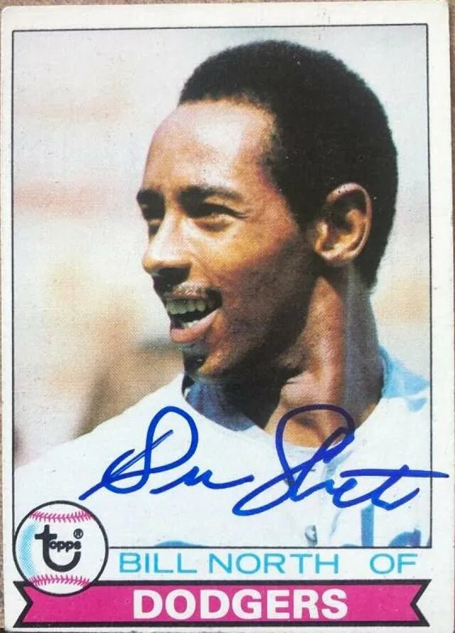 Bill North Signed 1979 Topps Baseball Card - Los Angeles Dodgers
