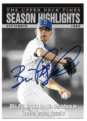 Bill Pulsipher Signed 1995 Upper Deck Minors Highlights Baseball Card - New York Mets