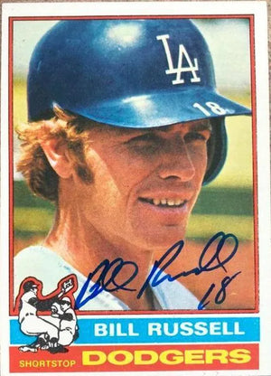Bill Russell Signed 1976 Topps Baseball Card - Los Angeles Dodgers - PastPros