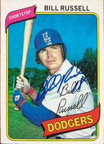 Bill Russell Signed 1980 Topps Baseball Card - Los Angeles Dodgers - PastPros