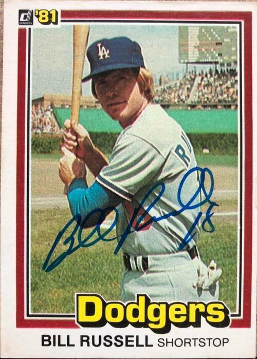 Bill Russell Signed 1981 Donruss Baseball Card - Los Angeles Dodgers - PastPros