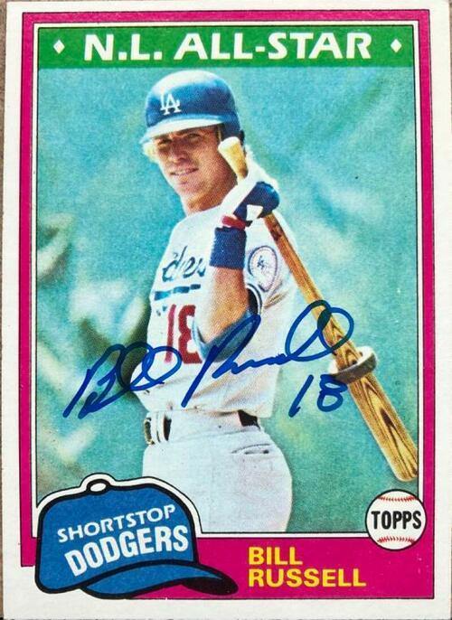 Bill Russell Signed 1981 Topps Baseball Card - Los Angeles Dodgers - PastPros