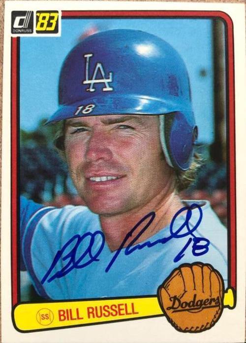 Bill Russell Signed 1983 Donruss Baseball Card - Los Angeles Dodgers - PastPros
