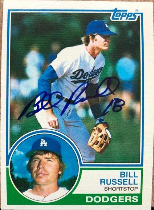Bill Russell Signed 1983 Topps Baseball Card - Los Angeles Dodgers - PastPros