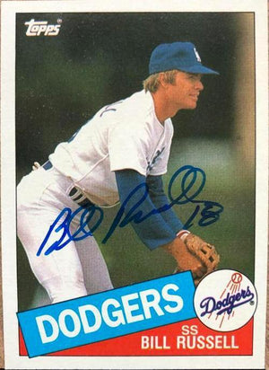 Bill Russell Signed 1985 Topps Baseball Card - Los Angeles Dodgers - PastPros