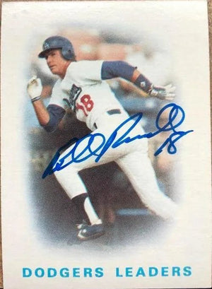 Bill Russell Signed 1986 Topps Leaders Baseball Card - Los Angeles Dodgers
