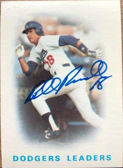 Bill Russell Signed 1986 Topps Leaders Baseball Card - Los Angeles Dodgers - PastPros
