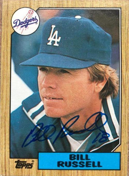 Bill Russell Signed 1987 Topps Baseball Card - Los Angeles Dodgers - PastPros