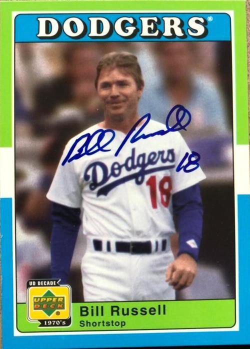 Bill Russell Signed 2001 Upper Deck Decade Baseball Card - Los Angeles Dodgers - PastPros