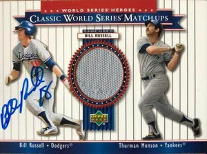 Bill Russell Signed 2002 Upper Deck WS Heroes Baseball Card - Los Angeles Dodgers