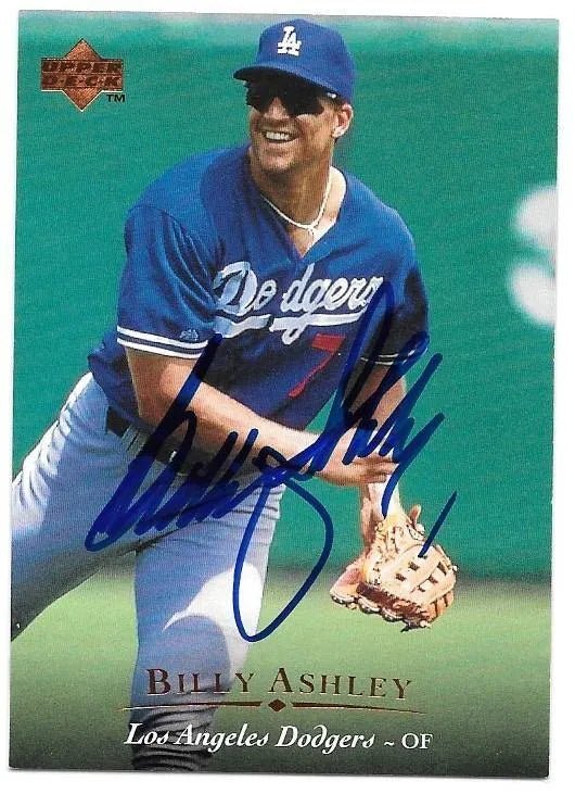 Billy Ashley Signed 1995 Upper Deck Baseball Card - Los Angeles Dodgers